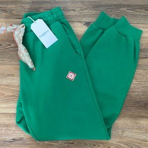 NWT Casablanca Tennis Club Scarf  French Terry Sweatpants /Jogger Pants Small